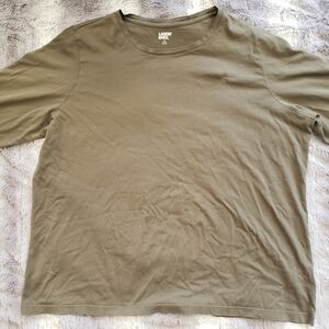 Lands' End Women Olive Green Long Sleeve Crew Neck Tee T Shirt 1X